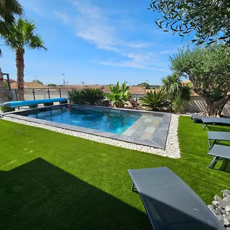 Aurélia - Piscine - 10 Personnes- 10 Mn Des Plages Villa *